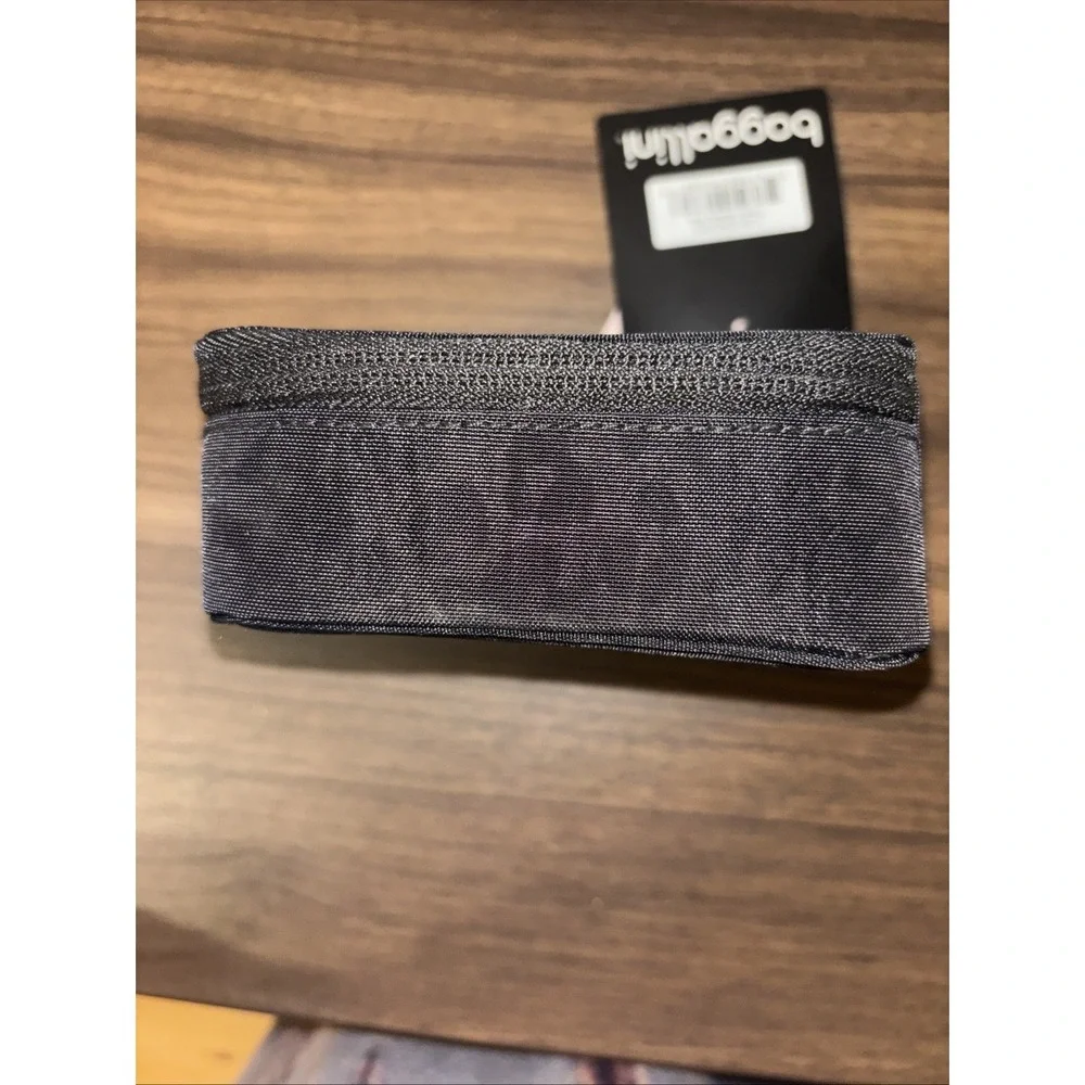 NWT $40 Baggallini Travel Jewelry Box Black Cheetah Embossed Zip Organizer Case